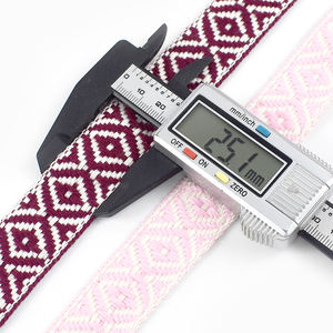 พบ <span class=keywords><strong>RD825</strong></span> 25มมกระเป๋าเสื้อผ้าโพลีเอสเตอร์สไตล์ Ethno 45เมตรต่อม้วนผ้าแจ็คการ์ดแบบหนา - Product Image 2