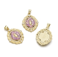 Accessoire sacré rétro avec micro-incrustation de zircone colorée en cuivre Maria