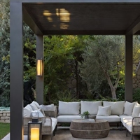Gazebo de plage en aluminium avec éclairage LED - Structure extérieure durable, imperméable, résistante au vent, anti-UV, écologique, résistante aux rongeurs et à la décomposition