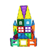 60pcs Mainan Edukasi Dini Anak-Anak, Puzzle Magnetik, Balok Konstruksi