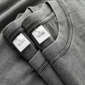 <span class=keywords><strong>T</strong></span>-shirt da uomo Oversize <span class=keywords><strong>t</strong></span>-shirt <span class=keywords><strong>HipHop</strong></span> in cotone 100% pesante e pesante in cotone <span class=keywords><strong>t</strong></span>-shirt lavata Vintage con <span class=keywords><strong>t</strong></span>-shirt bianca - Product Image 2