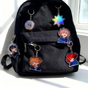 High Quality Linked Charms New Type Photo Promotional Cartoon Pendant Transparent Clear Custom Acrylic Keychain
