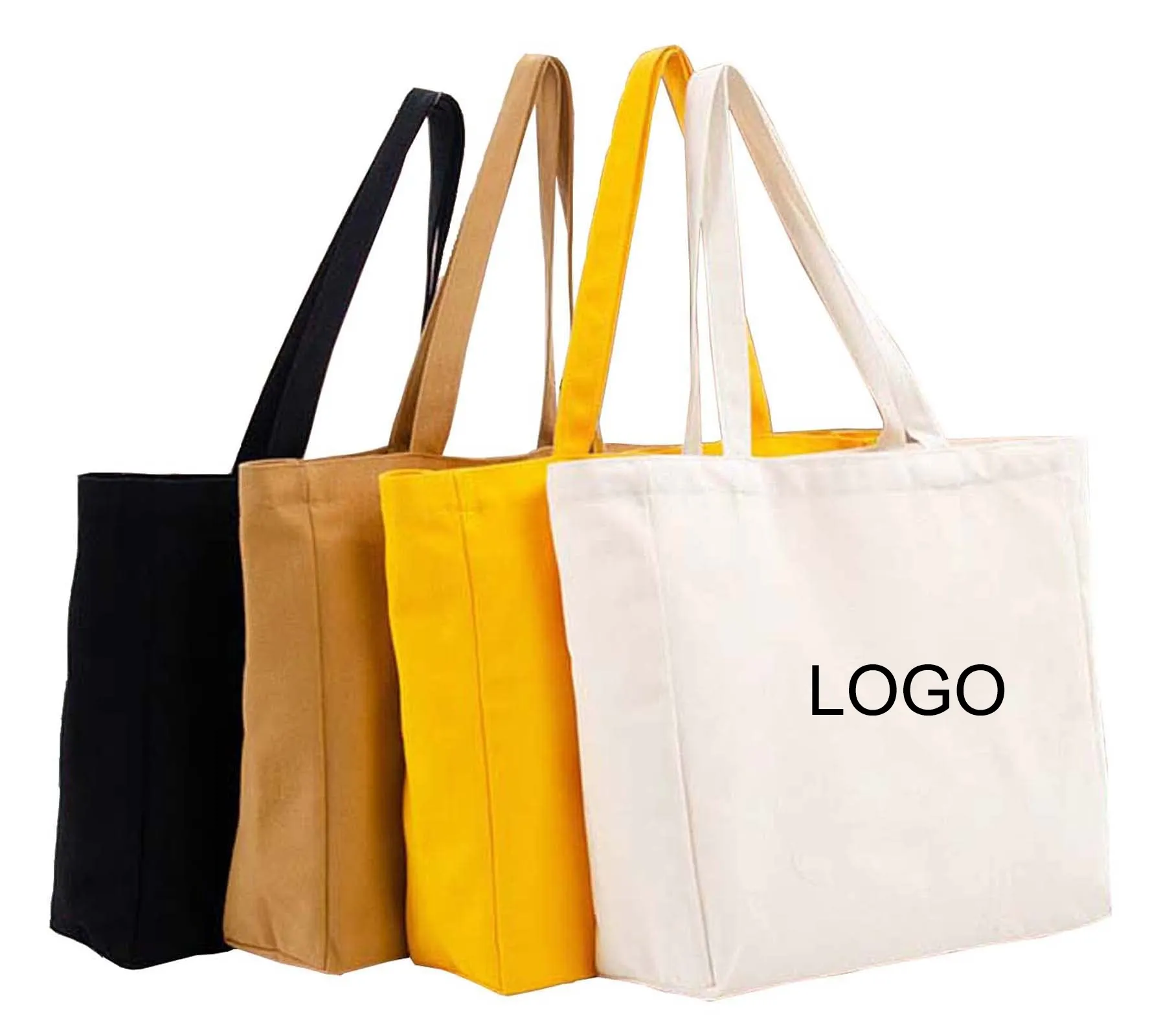 Производители, индивидуальные печатные Персонализированные многоразовые простые пустые хлопчатобумажные холщовые сумки-тоут