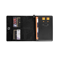 Portefeuille multifonction en cuir PU bloquant les RFID, porte-cartes, porte-passeport, organiseur de billets de voyage