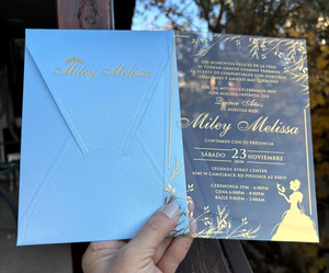 Sobre púrpura impreso con temática enredada, invitación de cumpleaños acrílica personalizable, dulce 16 invitación Quinceañera con sello de cera - Product Image 4