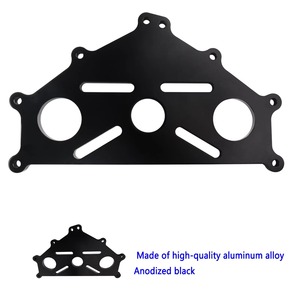 Placa adaptadora para soportes de motor Chevrolet BBC SBC LS1 Duramax, aleación de aluminio anodizado en negro - Product Image 1