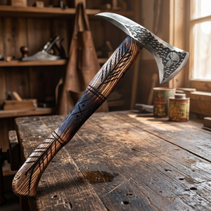 Pasha 2026 Industrial DIY Multifunctional Portable Forged Bearded <b>Axe</b> Head Stainless Steel Blade Rose Wood <b>Handle</b> Tomahawks High - Product Image 3