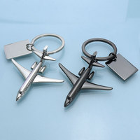 Porte-clés en alliage de zinc 3D, avion d'aviation civile, modèle créatif d'avion Airbus, porte-clés souvenir de voyage aérien, porte-clés avion, cadeau