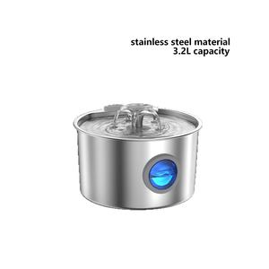 เครื่องให้น้ำแมวอัตโนมัติแบบพกพา รุ่นใหม่ OEM/ODM ความจุ 3.2 ลิตร ทำจากสแตนเลส ดีไซน์สวยงาม ทนทาน เงียบพิเศษ สำหรับแมวในบ้าน - Product Image 2