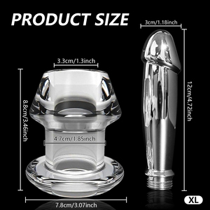Cabezal de <span class=keywords><strong>Ducha</strong></span> Portátil y Boquilla para Enema, Dispositivo de Limpieza Anal con Tapón Anal de Metal para Sexo Anal - Product Image 3
