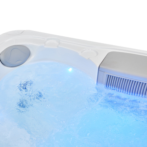 Piscine Spa Extérieure Carrée en Acrylique au Design Moderne, Capacité 6 Personnes, Jets de Bain à Remous, Thermostat, Idéale pour Villa et Hôtel - Product Image 3