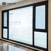 Ventana Abatible Moderna de Aluminio Comercial, Doble/Triple Acristalamiento, de Piso a Techo, Herrajes Alemanes, Certificación Energy Star