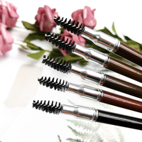 Crayon à sourcils végétalien en bois avec taille-crayon, fin et waterproof, pour marque privée, vente en gros