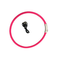 Collier lumineux transfrontalier pour chien, en gel de silicone LED, accessoire pour animaux de compagnie, collier clignotant lumineux pour mariage et fête - Japon Corée du Sud