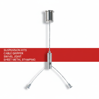 Support de câble en cuivre pour suspension de luminaire, kit de suspension pour système d'éclairage de plafond, clip de câble pour panneau lumineux Changyi