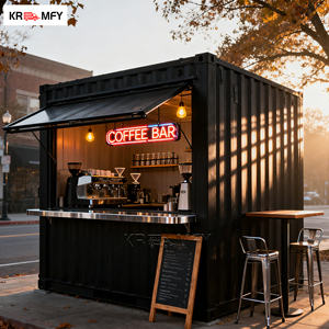 Contenedor Prefabricado de 20 Pies de Altura, Estilo Bar de Playa, Restaurante, Quiosco de Café, Tienda Móvil, Cafetería con Mesas - Product Image 1