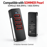 Télécommande de porte de garage compatible avec SOMMER Pearl SOMloq2 868,8 MHz/868,95 MHz, émetteur de remplacement à 4 boutons 4018 4019