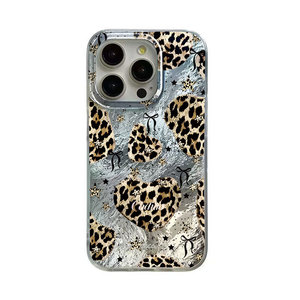 Funda para Teléfono Móvil con Diseño de Leopardo, Corazón, Lazo y Patrón Glaciar IMD para iPhone 11 12 13 14 15 16 17 Pro Max - Product Image 6