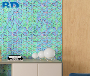 3D Rainbow Diamond Crystal Glass Living Room Wall Tile Rhombus Backsplash Iridescent Glass Mosaic - Product Image 6