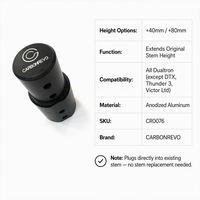 Extension de Guidon pour Trottinette Électrique Carbonrevo Dualtron – Pièce de Remplacement Légère et Résistante à l'Usure, Compatible