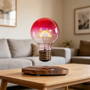 HCNT Magnetic Levitating Rainbow Filament Bulb Night <b>Light</b> Touch Control Floating Bulb Business Gift For Bedroom Office - Product Image 1
