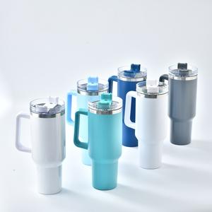 Nouvelle arrivée, gourde de sport à double paroi, personnalisation en strass, gobelet scintillant de 40 oz avec paille - Product Image 1