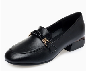 2026 Eleganti Scarpe da Donna in Stile Britannico, Tacco Grosso in Pelle PU, Punta Chiusa, Scarpe Formali da Ufficio per Signore - Product Image 2
