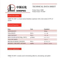 Caoutchouc styrène-butadiène (SSBR) Sinopec YH2605 pour chaussures – Matériau caoutchouc haute performance