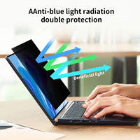 Protecteur d'écran d'ordinateur anti-lumière bleue anti-espion PET mat amovible pour 11 12 14 15.6 pouces ordinateur portable Dell Samsung taille personnalisée