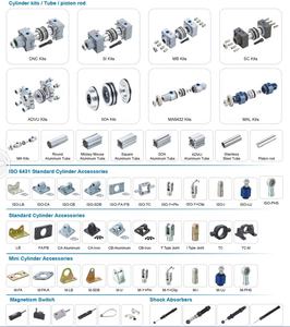 Cylindres <span class=keywords><strong>pneumatiques</strong></span> Airtac à montage sur trunnion de type SC Standard TC-32 TC-40 TC-50 TC-63 TC-80 TC-100 à trunnion central - Product Image 3