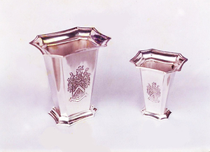 Laser engraved Silver Plated Flower <b>Vases</b> - Product Image 2