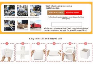 Hộp bánh trắng tùy chỉnh cho bánh sinh nhật đám cưới hộp giấy trắng hộp bánh cưới - Product Image 4