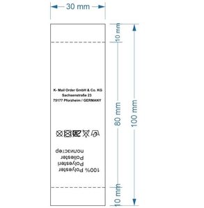 Fabricant d'étiquettes tissées personnalisées en polyester haute densité, durables, avec logo, pour vêtements - Product Image 1