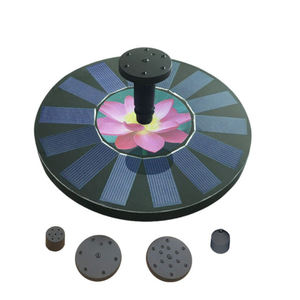 نافورة WHY461 الشمسية في الهواء الطلق, نافورة على شكل ورقة اللوتس الشمسية ، نافورة فراشة مع فوهة تعرض أشعة الشمس العائمة مع لوتس - Product Image 2