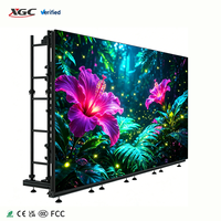 Écran LED complet intérieur/extérieur 4*3m, boîtier 500x1000, mur vidéo LED léger à assemblage rapide pour fonds commerciaux
