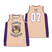 Jersey Basket Unisex Custom Bolak-Balik Bahan Mesh Bernapas Cepat Kering Tanpa Lengan Seragam Atletik