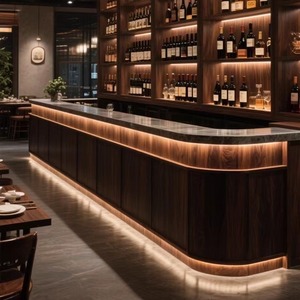 Comptoir de réception moderne en bois massif français, utilisation commerciale, comptoir de <span class=keywords><strong>caisse</strong></span> de restaurant, bar, café, bureau, réception Yimutang - Product Image 1