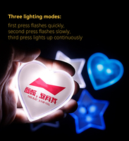 Badges lumineux personnalisés en acrylique de 58 mm pour vêtements, avec étoile scintillante LED, pour événements sportifs, Ligue des Champions et fêtes