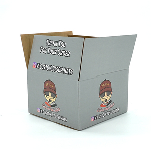 Boîte d'emballage personnalisée de petite taille pour chapeau gris <span class=keywords><strong>noir</strong></span> avec logo pour les idées d'emballage des boutiques en ligne e-commerce, boîte d'expédition durable - Product Image 5
