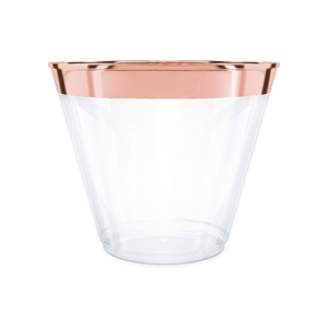 Gobelets à apéritif réutilisables en PS Rose Gold Party 9oz pour compagnies aériennes - Product Image 2