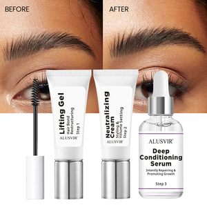 <span class=keywords><strong>Kit</strong></span> professionnel 3-en-1 de lamination des cils et des sourcils à la kératine pour usage domestique, avec sérum revitalisant post-soin pour cils et sourcils, marque privée - Product Image 1