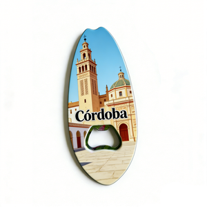 Nuevo Producto España Málaga Madrid Barcelona Recuerdo Turístico Abridor de Botellas con Forma de Tabla de Surf Imán para Refrigerador - Product Image 6