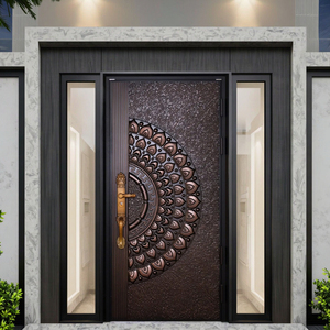 Puertas <span class=keywords><strong>de</strong></span> Entrada Frontales <span class=keywords><strong>de</strong></span> Acero Inoxidable Modernas y <span class=keywords><strong>de</strong></span> Lujo Personalizadas ZS para Villas Residenciales, Impermeables y Seguras para Exteriores - Product Image 6