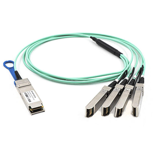 Câble de brassage optique actif Cisc QSFP-4X10G-AOC10M= 40GBASE Fibre Optique QSFP vers 4SFP 10m - Product Image 5