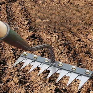 Rastrillo de Jardín de Acero al Carbono Reforzado de 5/6/7/8 Dientes para Nivelación de Césped, Herramienta Manual para Excavar Tierra en Granjas Familiares, Rastrillo Agrícola WH-R-001 5/6/7/8 - Product Image 5