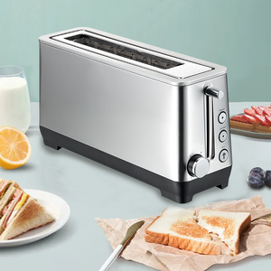 Wholesale Custom Household 220v Metal Adjustable Automatic Pop up Electric <strong>Single</strong> Slot 2 <strong>Slice</strong> Bread <strong>Toaster</strong> - Product Image 1