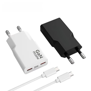 ที่ชาร์จ<span class=keywords><strong>โทรศัพท์</strong></span>มือถือแบบคู่ พอร์ต Type C Gan PD 20W ชาร์จเร็ว - Product Image 1