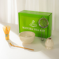 Ensembles de thé et café, accessoires, ensemble de thé matcha de qualité cérémonielle, fouet à matcha en bambou, bol à matcha en céramique, kit d'outils pour la préparation du matcha