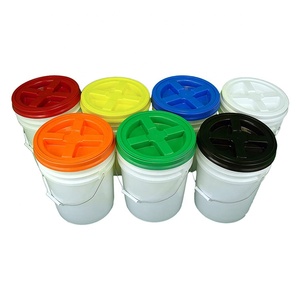 Wholesale 5 Gallon 7.5 Gallon Gamma Screw Seal Lid 20L 30L Round Plastic Paint Bucket Pail