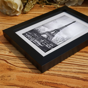 Cadre photo en bois noir et blanc pour usage domestique, luxe, A4, A3, 4x6, 5x7, vente en gros en stock, taille personnalisée créative, cadre photo en MDF, bois - Product Image 6